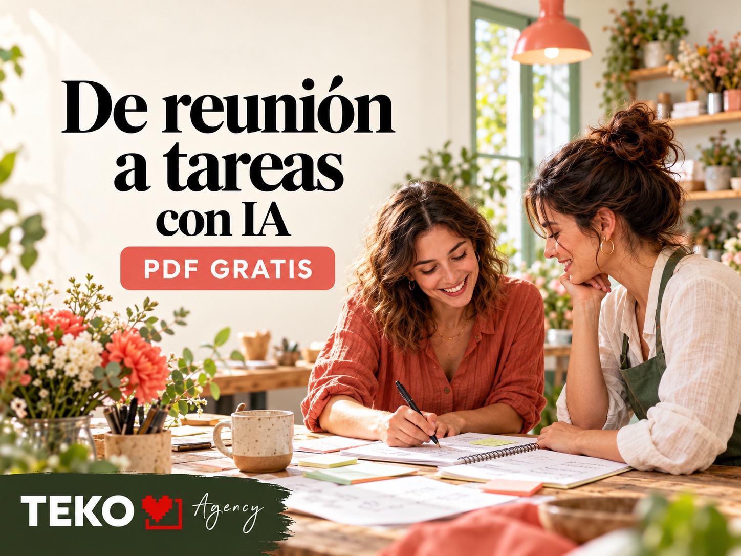 De reunión a tareas con IA: plantilla PDF gratis