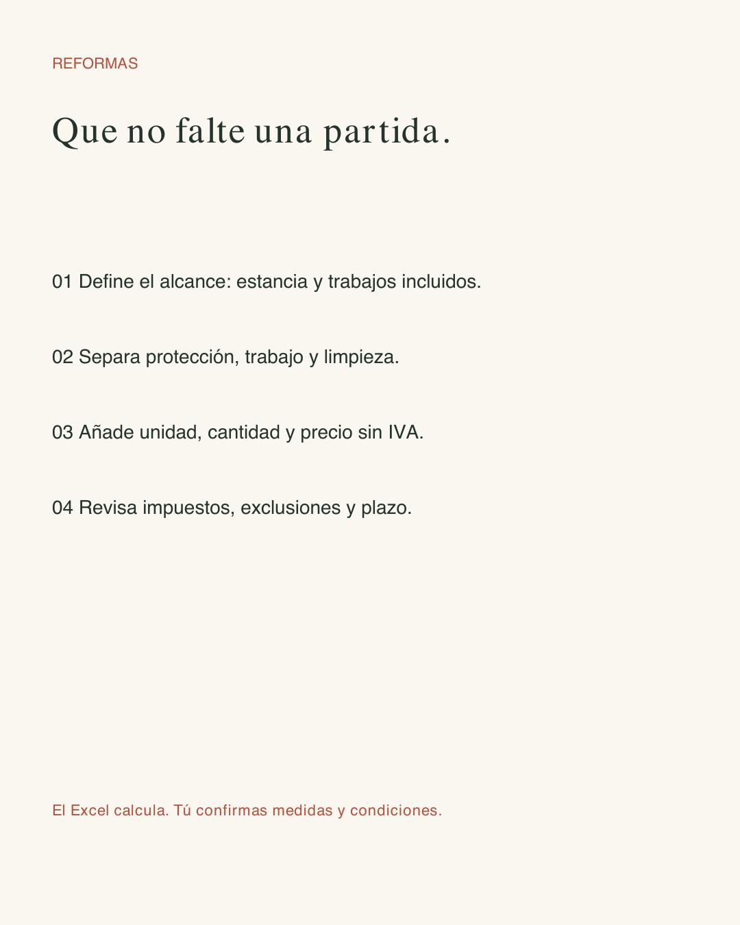 Pasos prácticos para completar y revisar la plantilla